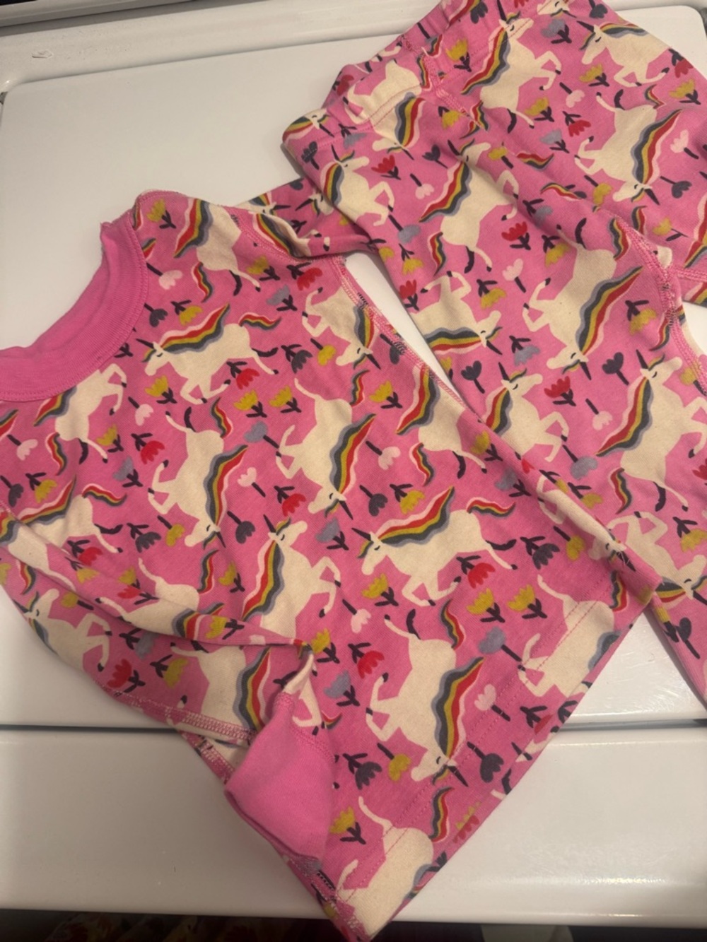 Hanna Andersson Pink Unicorn Print Pajama Set